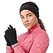 TrailHeads Womens Running Gloves - Touchscreen Gloves - Running Accessories for Women Winter - Hiking, Biking, Sports - Solid Black (Small)