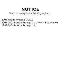 Front Disc Brake Rotors Pair For Mazda Protege