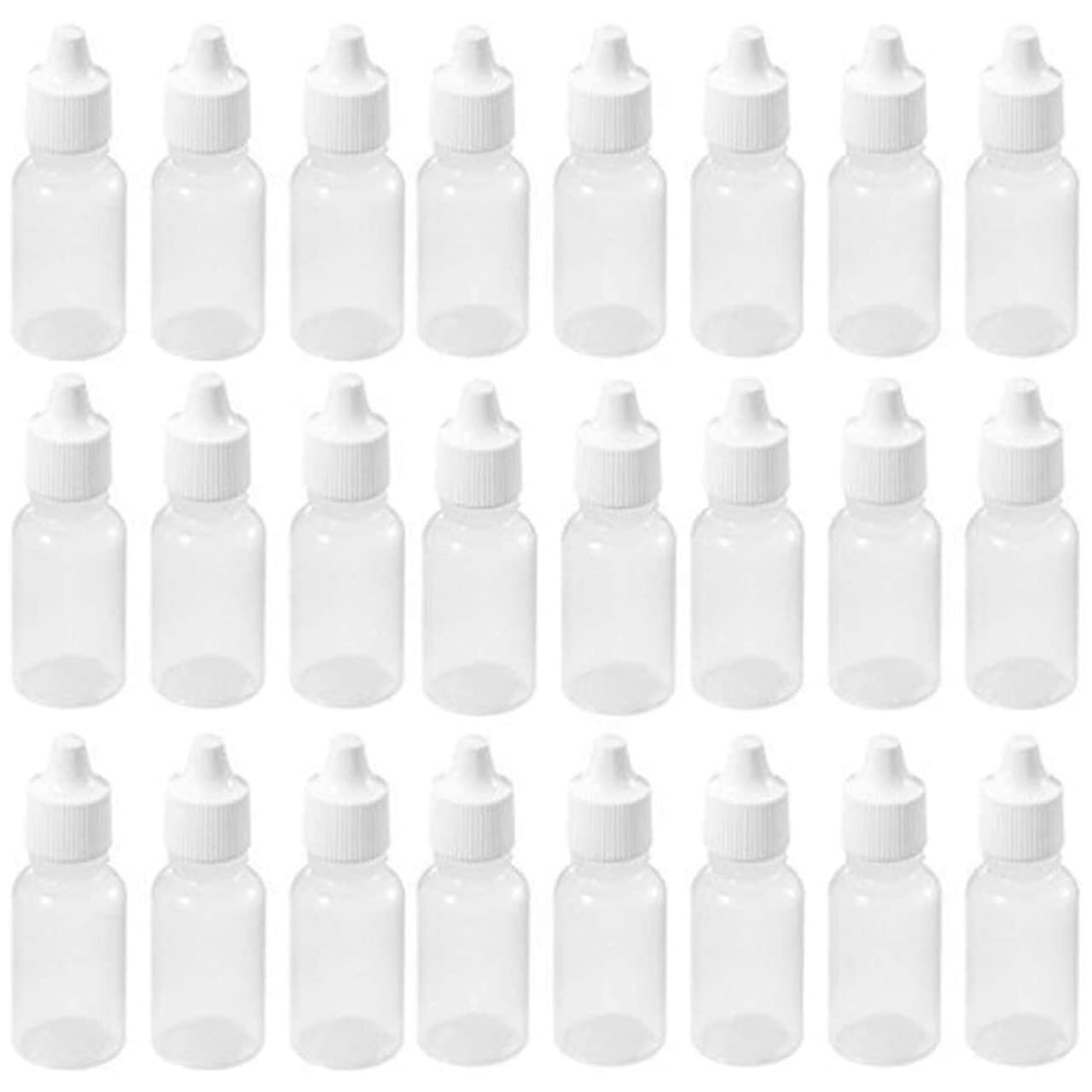 ACENIX® 50 Pieces 10ml dropper potion bottles White small Plastic Empty Refillable Squeezable Liquid sample dropper bottles