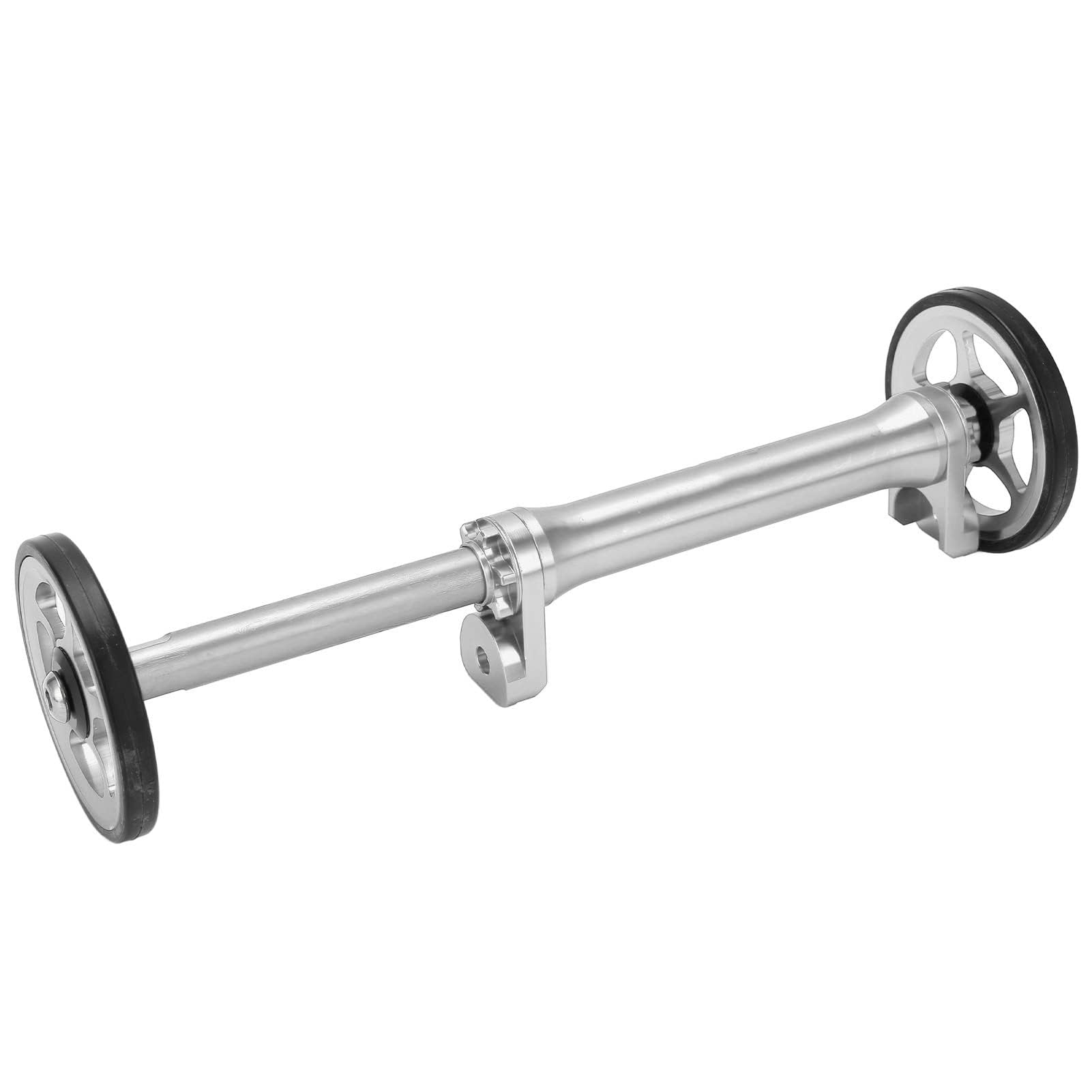 Easy Wheel Folding Bike Extension Bar Telescopic Extension Rod for Brompton 3sixty(Silver)