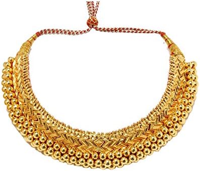 Soubhagya Jewellers Golden Copper Kolhapuri Necklace for women