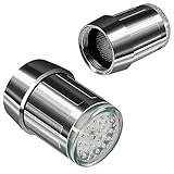 Dland 2 Pack Colorful LED Water Faucet, RC-F03 Water Stream Faucet Tap,7 Color Gradually Changes for Kitchen and Bathroms.