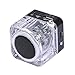 HDE Rechargeable Digital Mini Flashing LED Travel Pocket Speaker with FM Radio, MP3 Player and Micro SD slot