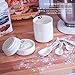 Mason Jar Ceramic Measuring Cups - Stackable Measuring Cups - Measuring Cup Set as Kitchen Gifts - Rustic Measurement Cup for Kitchen Accessories & Decor - A Perfect Holiday Gift Set (White, 4 Pc Set)