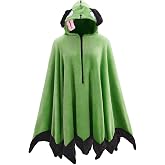 Saniplaycos Green Hoodie Cosplay Pajamas Inspired Kigurumi Costume Onesie for Women