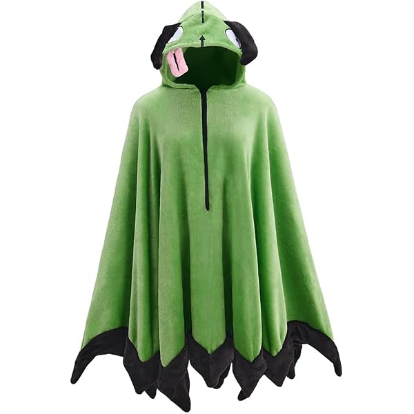 Amazon.com: SFWXCOS Invader Cosplay Zim Costume Hooded Cloak Green