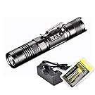 Rechargeable Bundle: Nitecore P12 1000 Lumens Compact Tactical LED Flashlight, Genuine Nitecore 18650 Rechargeable Battery and a LumenTac Charger