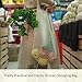 2Pcs Reusable Grocery Bags - HoRiMe Reusable Shopping Bags Organic Cotton String Mesh Grocery Shopping Produce Net Bag Organizer with Long Handles for Fruit Vegetable Storage Beach Eco Friendly