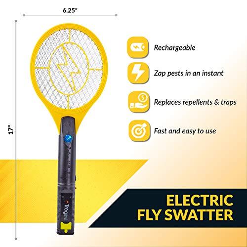 Tregini Mini Electric Fly Swatter 2 Pack Rechargeable Bug Zapper