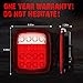 AMBOTHER Universal LED Trailer Tail Lights Brake Turn Signal Reverse Running Back Up Stop Rear Lights for Jeep YJ JK CJ Pickup Truck Van RV SUV Bus Cargo, DC12V, Red/White,1 Year Warranty (Pack of 2)