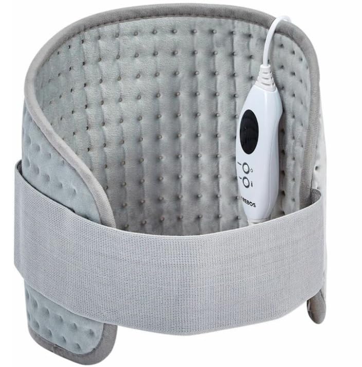 Marco Paul Electric Heat Pad with 6 Temperature Levels and Auto Timer for Back Pain Relief, Period Pain, 72" Waist Heated Back Warmer Auto Timer, Mains Powered Heat Pad - Ideal for Period Pain Relief