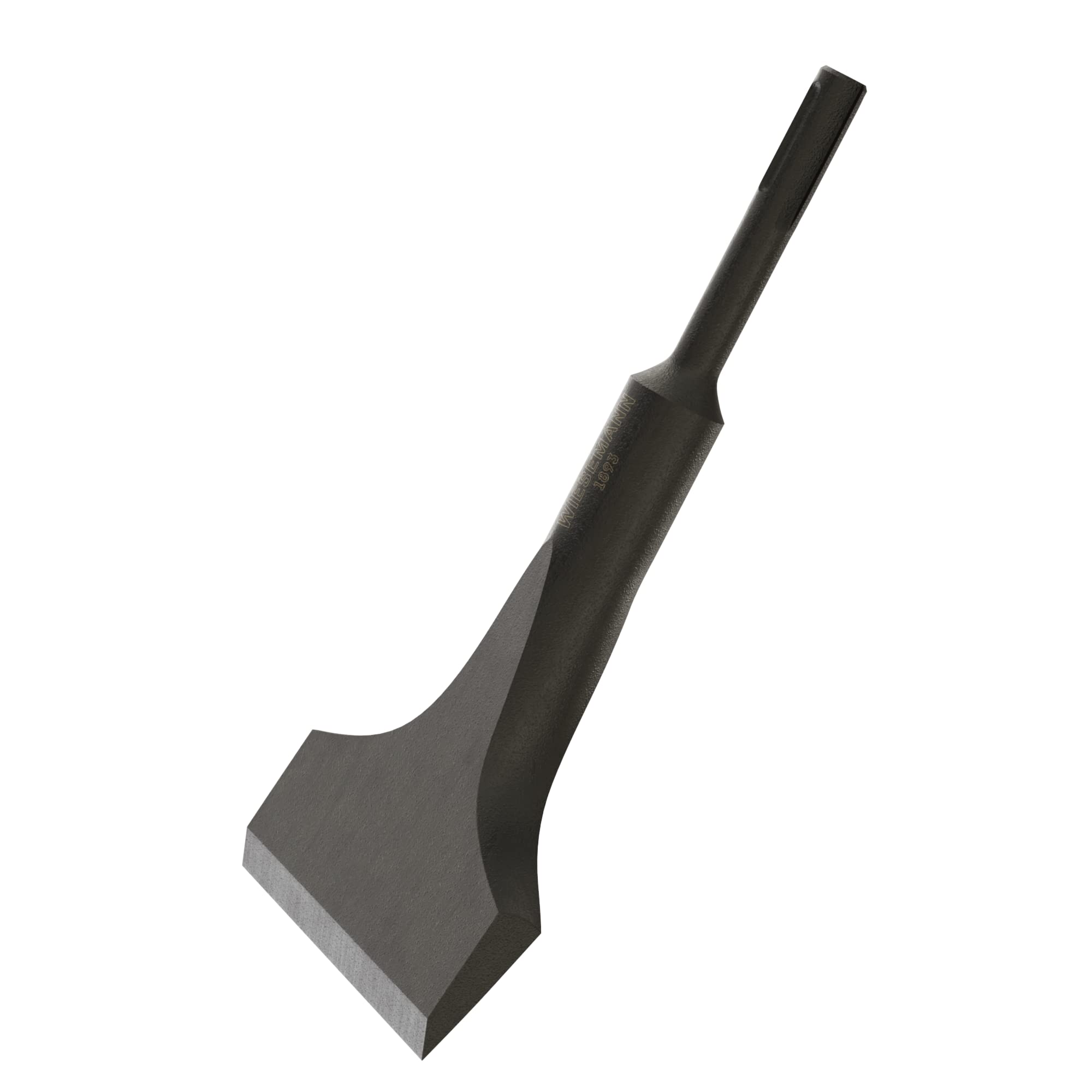 WIESEMANN 1893 Tile Chisel Made in Germany - 170 x 75 mm - 20° Angled - SDS Plus - Hardened Steel Blade & Handle - Remover for Tiles & Adhesive - Enforce Series