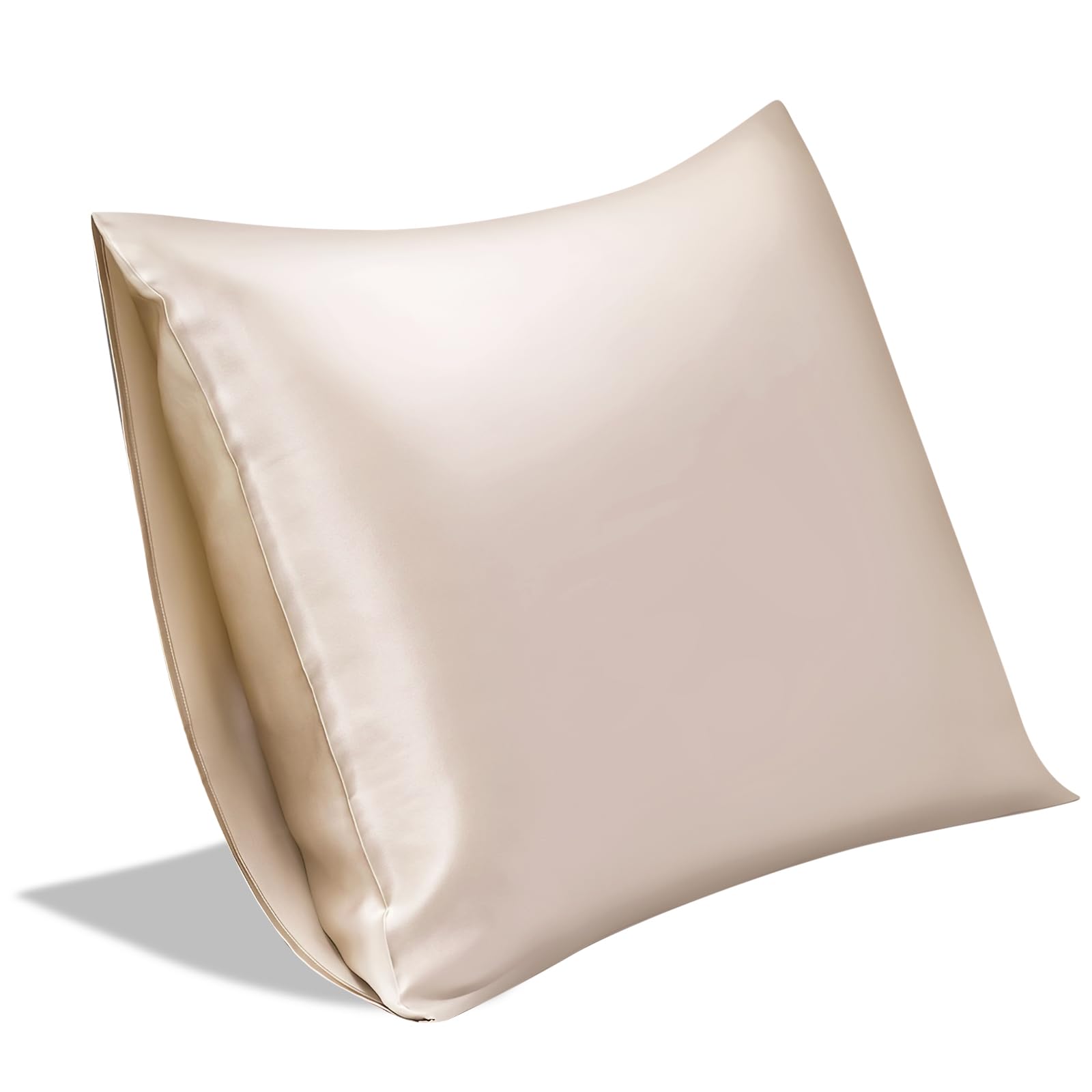 SILKTALE Mulberry Silk Pillow Case for Sleeping without zipper,1pc,Taupe/Beige,Standard Size 50 x 65 cm — image 1