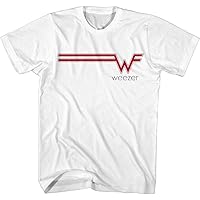 Amazon.com: Weezer Rock Band Streak Logo Adult Short Sleeve T
