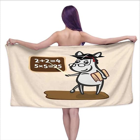 Amazon Co Jp Aurauiora スポーツタオル ロバ キツネ かわいい動物イラスト 2 子供用 ミッキーマウス W10 Xl39 Home Kitchen