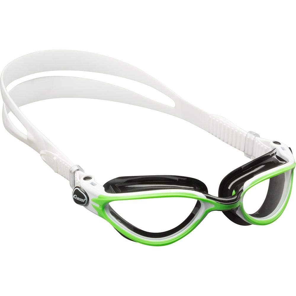 Cressi Unisex Thunder Swim Goggles, Black/Lime, One Size