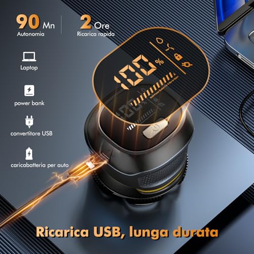 Singphere Men's Electric Shaver Bald Head, IPX7 Waterproof Electric Shaver Beard, 6D Magnetic Shaver Head, Men's Hair Shaver Bald Head with LED Display & Type-C