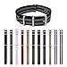 ARCHER Watch Straps, Premium Nylon NATO Straps, Choice of Color and Size (Black/Gray, 18mm)