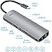 Tikko USB C Hub, USB C Adapter with Type C Charging Port, 3.5mm Audio/Mic 2in1, 4K HDMI, USB 3.0 SD/TF, 3 USB 3.0 Ports,1000M Ethernet Port, for MacBook Pro 2015/2016,Chromebook & More USB C Devices