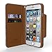 iPhone 6S Plus Case, Cellto PU Leather Wallet Cover Stand and Reversible Magnetic Flap Flip Cover for iPhone 6 Plus (2014) / 6S Plus (2015) - Navy Blue/Brown