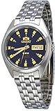 Orient #FAB00009D Men's 3 Star Stainless Steel Dark Blue Dial Self Wind Automatic Watch