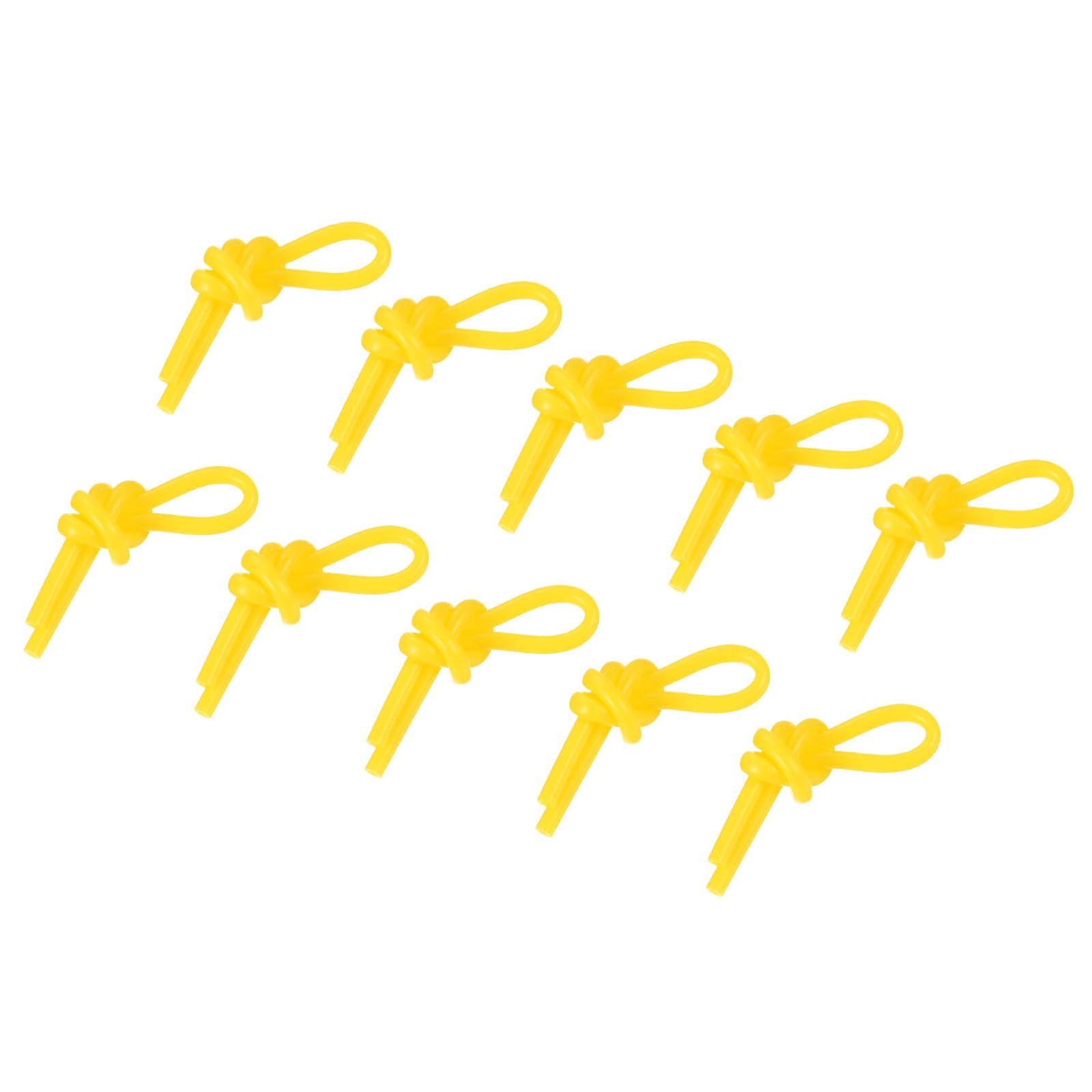 M METERXITY 10 Pack Tennis Dampener - Shock Absorber, Silicone Racquet String Damping, Apply to Tennis Racket (23cm, Yellow)
