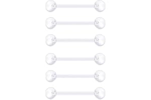 VLIEGEN Clear Piercing Jewelry Clear Piercing Retainers Nose Rings Belly Button Ring Septum Eyebrow Lip Cartilage Tragus Earr