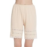 MANCYFIT Half Slip Shorts Culotte for Women Split Skirt Lace Pettipants Snip 7-9” Inseam