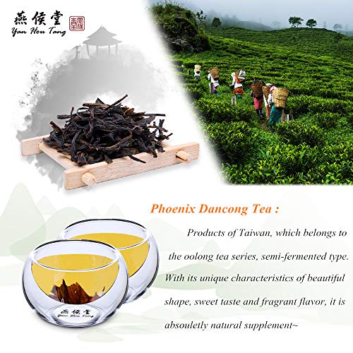 Yan Hou Tang Chinese Phoenix Dan Cong Organic Oolong Tea Herbal Loose Leaf - 100g Orchid Refreshing Fragrance Licorice Tea for Health Weight Loss