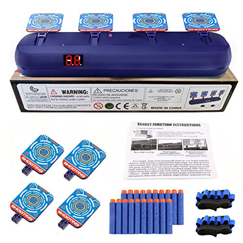 Nerf Gun Targets,Electronic Scoring Auto Reset Shooting Digital Target for Nerf Guns Toys , Ideal Christmas Gift Toy for Kids, Teens, Boys & Girls(2019 Update Version)