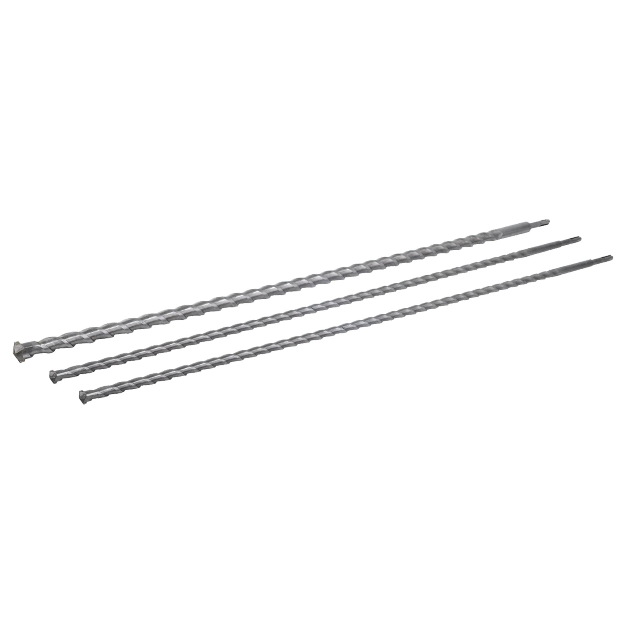 Rolson 48695 3 pc 1000 mm Long SDS Drill Bit Set (12, 16, 24 mm)