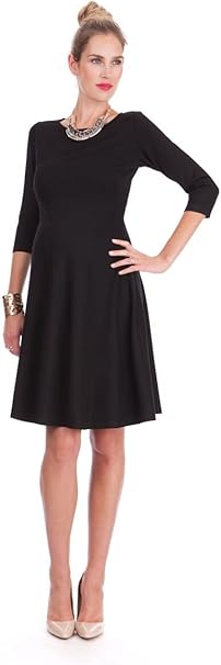 Amazon Co Jp Seraphine セラフィン マタニティワンピース Vassa クルーネックマタニティワンピース イギリスサイズ6 ブラック 服 ファッション小物