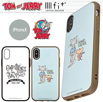 Amazon カラー サンドイッチ Iphonex トムアンドジェリー イーフィット ケース キャラクター カバー ソフト ソフトケース ハード ハードケース シリコン ゴム トム ジェリー かわいい ブルー ホワイト アイフォンテン アイフォンx Iphonexケース Iphone X エックス