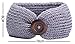 QandSweet Baby Turban Head Wrap Headbands Girl Knitting Button Hairbands