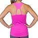 Max Threads Womens Racerback Tank Top - Workout Top With Built-In Bra and Removeable Modesty Cups - Pink - Large