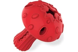 Dog Chew Toy for Large & Medium Dogs, Rubber Treat Dispensing Toy for Aggressive Chewers, Interactive Slow Feeder Tough Puzzl