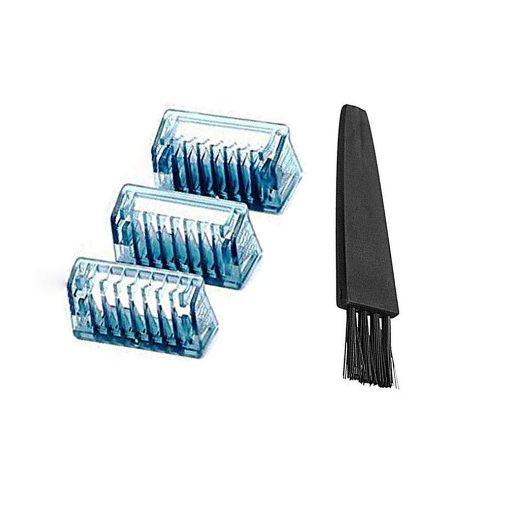 Replacement Shaver Comb 3 PCS with Brush for Electric Solo Shaver Size Comb Trimmer Solo Micro Touches Replacement Tooth Combs