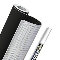 VersaChalk Chalkboard Contact Paper Vinyl Wall Decal Sticker, Extra Large 18 x 96 Inch Roll with Chalk Pen - Non Porous Black Peel and Stick Removable Blackboard Adhesive Chalkboard Paint Wallpaper