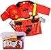 Fireman Costume for Kids - Firefighter Costume - Dress Up for Kids - (7 Pc Set) With Case by Tigerdoe