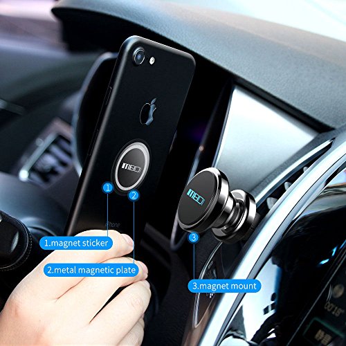image for Air Vent Phone Holder, MEIDI Universal Magnetic Phone Car Mount 360 Ro