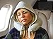 HoodiePillow Inflatable Neck Pillow for Airplane Travel, Car, Train or Relaxing at Home. Compact, Comfortable for Your Neck and Includes Privacy Hood - Gray