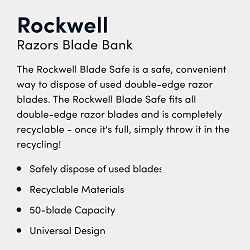 Rockwell Razors Blade Bank - Safety Razor Blade Disposal Case, Recyclable, Black - //coolthings.us
