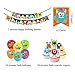 Monster Party Decorations - Monster Birthday Balloons Happy Birthday Banner Cupcake Toppers for Monster Party Supplies