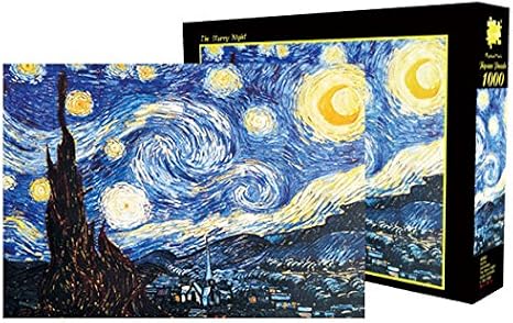 Puzzle 1000 Pezzi "Notte Stellata" Di Van Gogh - Dimensioni 70x50 Cm - Gioco Per Famiglie E Adulti