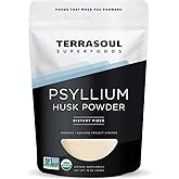 Terrasoul Superfoods Organic Psyllium Husk Powder, 1 Lb - Superfine Texture | 99% Purity | Perfect for Gluten-Free Baking | No Purple Breads