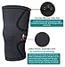 Yan-goo Knee Compression Sleeve Brace with Silicone Grip Gel, Best Support for Running, Training, Sports, Arthritis, Fitness, Meniscus Tear, Crossfit, Basketball & more Single Wrap