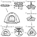 Wnnideo Instant Family Tent Automatic Pop Up Tents for Outdoor Sports Camping Hiking Travel Beach (Grey)