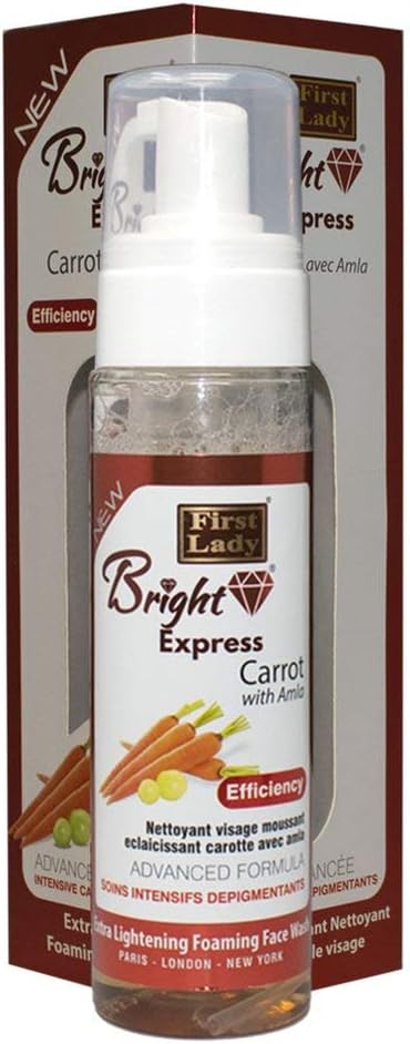 Bright Express Carrot & Amla Extra Skin Brightening Foaming Face Wash 200ml, 200 ml (Pack of 1)