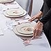 Plastic Spoons 125 Pack Disposable Cutlery, Heavy Duty Flatware, Plastic Silverware Set for Catering Events, Parties, Dinners, Weddings, Receptions and Everyday Use (Rose Gold)