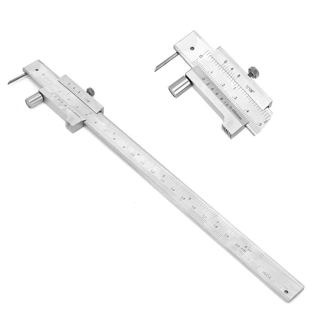 Vernier Caliper, 0-200mm Stainless Steel Portable Caliper Ruler, Tracer Caliper Ruler for Outdoor